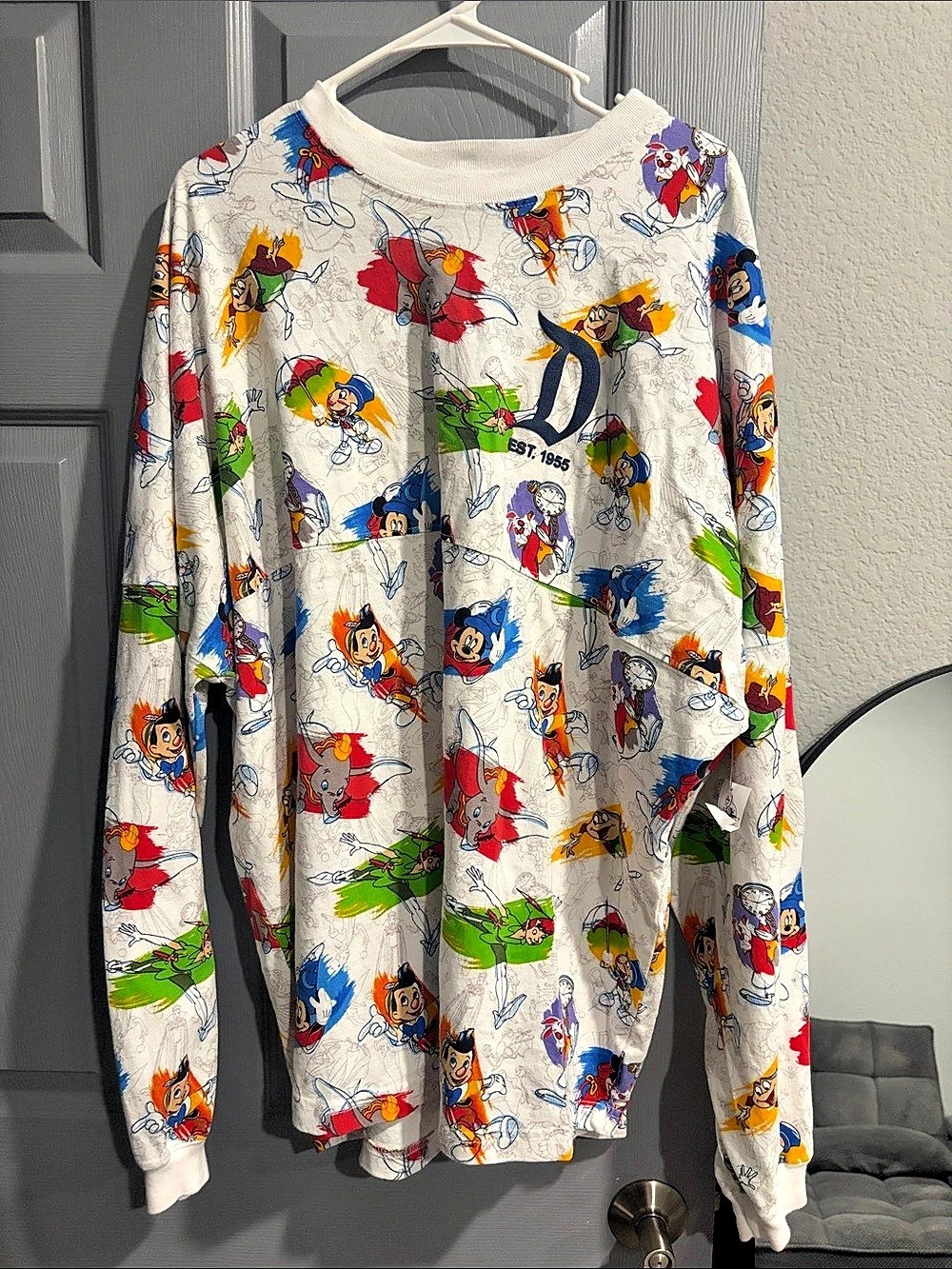 Disney Spirit Jersey Character Print Sweatshirt XXL NWT
